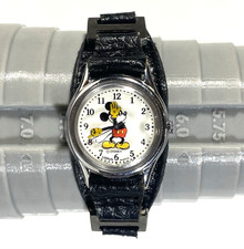 Vintage Lorus x Disney Mickie Mouse Womens Wristwatch Silver Tone Cuff Band picture
