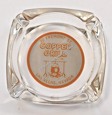 RARE 1953-54 Copper Grill/Bar Ashtray 22 Fremont St Downtown Las Vegas Nevada NV picture