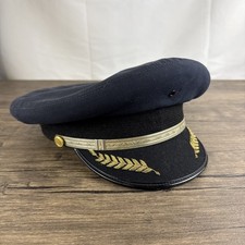Vintage Northwest Airlines NWA Captain Pilot Uniform Visor Hat Superior Chicago picture