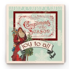 Renditions Gallery WC24-IHXMAS87-R Retro: Joy Wrapped Canvas Christmas Art 40x40 picture