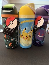Pokémon Osaka Water Bottles Set of 3 (Pikachu, Gengar, Starters) picture