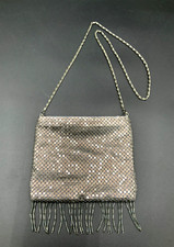 La Regale ~ Silver Metal Mesh Shoulder Handbag Purse, Satin Interior, Vintage picture