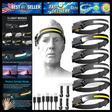 Aikertec Rechargeable Headlamp, 230°Beam Headlamp for Adults, 6 Mode Camping & S picture