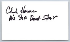 Charles Horner Signed Index Card - USAF Fighter Pilot - Desert Storm picture