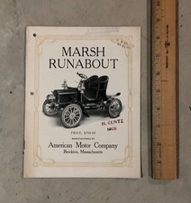 1905 Marsh Runabout | Sales Brochure Catalog | Factory Original | Brockton, MA picture
