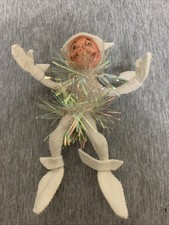 Vintage Annalee 1994 White Christmas Tinsel Elf 6” picture