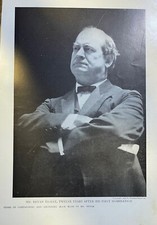 1908 Vintage Magazine Illustration William Jennings Bryan Presidential Candidate picture