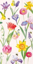 IHR Dinner Napkins 3-Ply 8.25x4.5 Spring Awakening Cream 16 Count picture