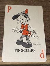 PINOCCHIO ROOKIE CARD 1939 WHITMAN WALT DISNEY CARD GAME PLAYING CARD VERY RARE picture