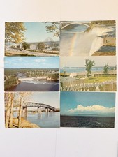 Lot of 6 Vintage Postcards Bridges Niagara Falls Mackinac Posted 1950s-60s picture