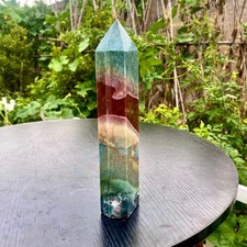 1.5LB  Natural Ocean Jade Crystal Polishing Column picture