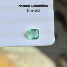 1.10Ct Colombian Emerald Square Octagon Cut Loose 6.7x6.7MM Untreated Emerald picture