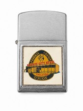 Vintage USA Life-Liter Pocket Lighter | Granite City Steel Advertising Sparks picture