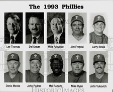 1993 Press Photo Philadelphia Phillies Baseball Staff Headshots - srs01410 picture