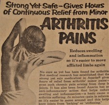 Vintage Advertisement, WA,1962, ANACIN PAIN RELEAVER, 