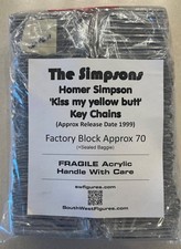 ~70x Block 1999 The Simpsons: Homer 'Kiss my yellow..butt Key Chains New Sealed picture