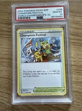 Pokemon Champions Festival  2022 World Championship Promo #296 PSA 10 picture