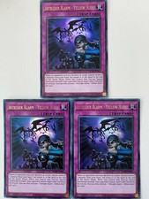Yugioh Intruder Alarm - Yellow Alert BLAR-EN003 Ultra Rare NM x3 Play Set picture