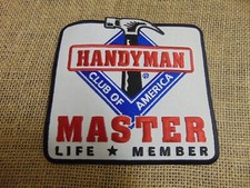 Handyman Club of America Master Life Member Patch 5.5” x 5.5” UNUSED picture