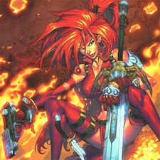 RED MONIKA Signed ART PRINT Jonboy Meyers BATTLE CHASERS Autographed NEW 17x11