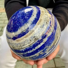 6.81LB Large Natural Lapis lazuli jasper Quartz Sphere Crystal Ball Reiki healin picture