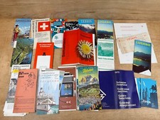 Lot Vintage International Travel Maps Letter 60s 70s Suisse Luzern Lugano Zurich picture