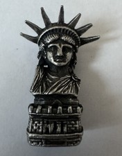 Two Vintage Statue Of Liberty Centennial Pewter Thimbles picture