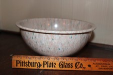 VINTAGE 10 INCH TEXAS WARE CONFETTI SPLATTER  MIXING BOWL #118 MELAMINE MELMAC picture