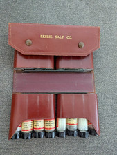 Vintage Leslie Salt Complete Salesman Sampler Kit Display Case 16 Full Bottles picture