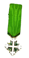 Original Italy Order of Saints Maurice & Lazarus Miniature Silver Enamel Medal picture