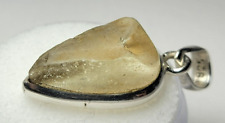 Libyan Desert Glass Meteorite Tektite Pendant .925 silver 2.82 grams picture
