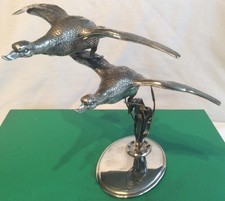 Rare Solid Sterling Silver Flying Ducks with Reeds 925/1000 Decorative picture