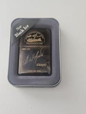 Zippo 2001 SMKW President's Day 85/100 GW Booth Black Ice Original Box & Sleeve picture