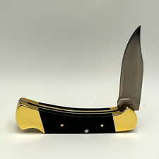 RARE Vtg 1972 Buck 112 Ranger 1st Generation Inverted 2-Line Tang Stamp Micarta picture