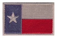 TEXAS TX STATE FLAG SUBDUED LONE STAR HOOK PATCH picture