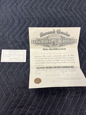 Second Grade Teachers Certificate Merrick County Nebraska 1921 picture