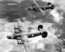B-24 Liberator Aircraft Flying 8x10 Glossy Photo Print WWII HT4136100 picture