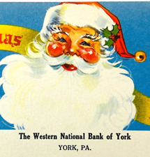 1940s Christmas Club Ink Blotter Vintage Western National Bank York Pennsylvania picture