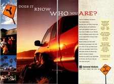 G M General Motors Knows who you are Vintage Print Ad 2 page picture