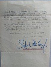 RICHARD ATTENBOROUGH signed VINTAGE LETTER Lovely Clear Ink SIGNATURE Dated 1949 picture