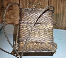 Vintage Philippine Kupit Hand Woven Shoulder Bag picture