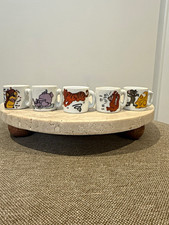 Lot Of 5 Miniature SILLY ANIMAL Mugs 1.25”  Tiny Small Cup Various ANIMALS picture