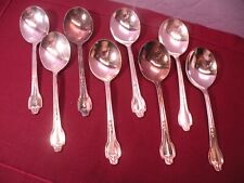 8 Falmouth Silverplate 1914 Intenational Silver Round Bowl Soup Spoon 6