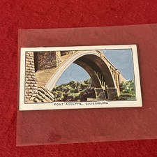 1937 C.W.S. “Famous Bridges” PONT ADOLPHE LUXEMBURG Bridge Tobacco Card #46 G-VG picture