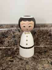 Angel Kokeshi signed - Sakunami-style Kokeshi Doll by Teruyuki Hiraga picture