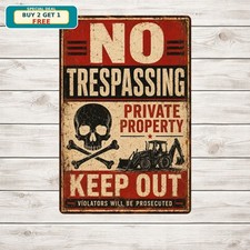 Warning We Have Guns No Trespassing Property Security Metal Sign picture
