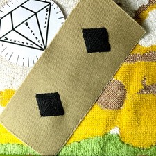 US Army ROTC Cadet Rank Tabs Patch Sew On Embroidered Desert Combat picture