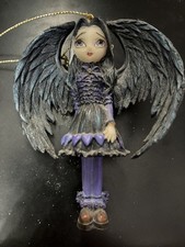 2007 Jasmine Becket Griffith purple paper hearts Strangeling Fairies Ornament picture
