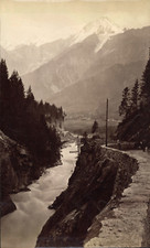France, l'Arve et Aiguille du Goûter, vintage print, ca.1880 vintage print picture