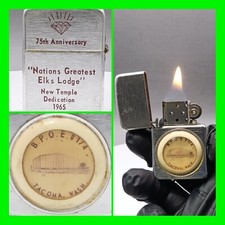 Rare Vintage B.P.O.E. #174 75th Nations Greatest Elks Lodge Lighter Working HTF  picture